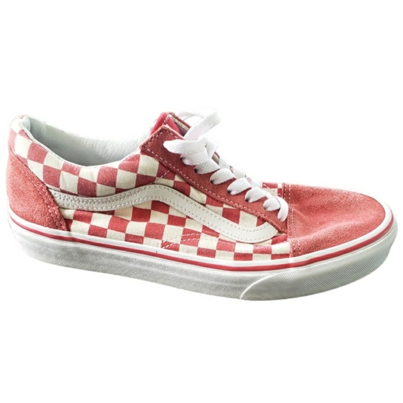 Vans Old School Skateboard Sneakers  Red White Checkered Men’s sz 7 women's 8.5 - Picture 5 of 11